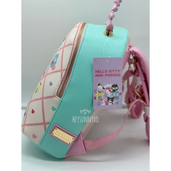 Sanrio Emo Kyun Plaid Charm Mini Backpack main image 4